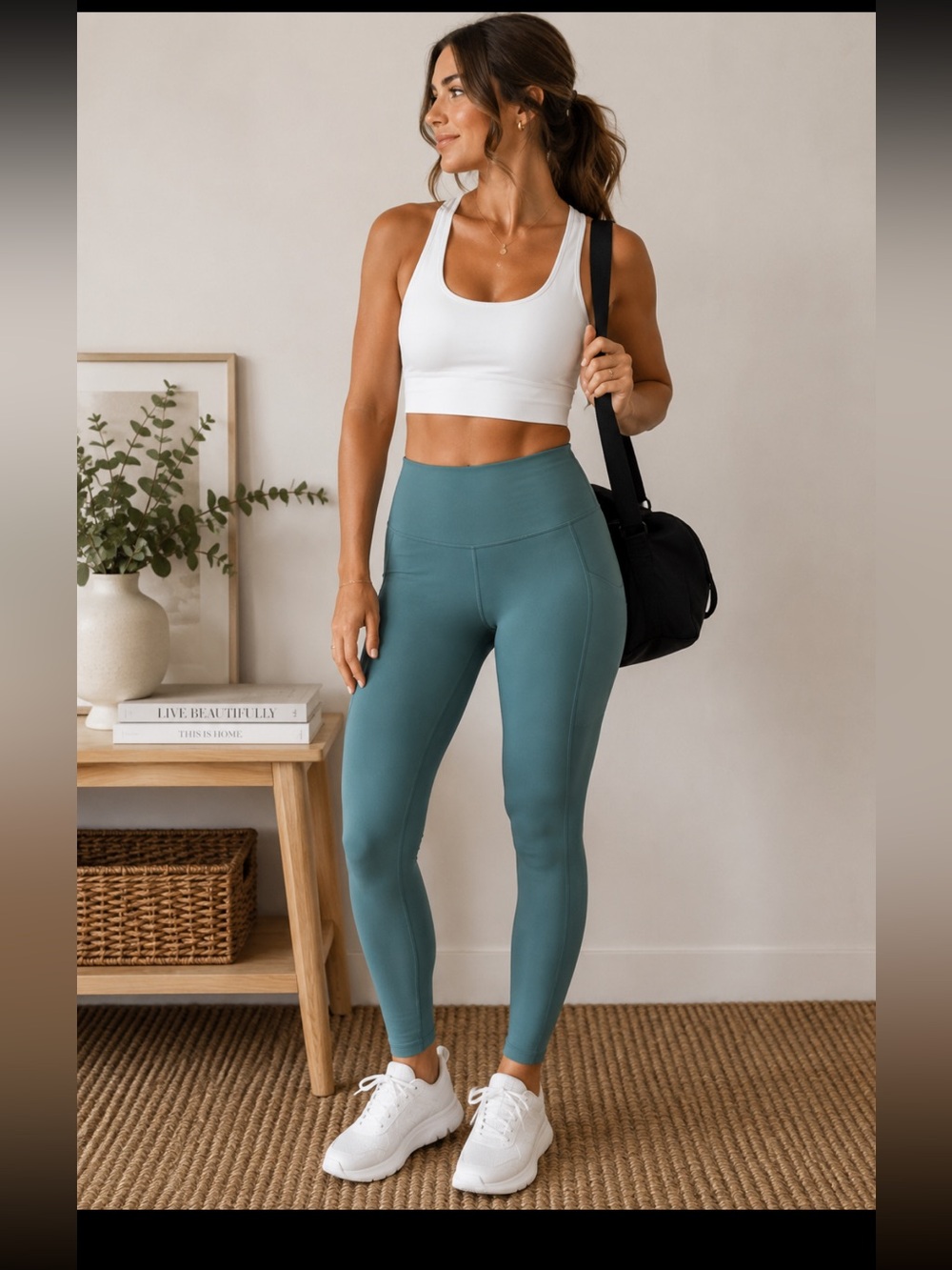 Teal leggings